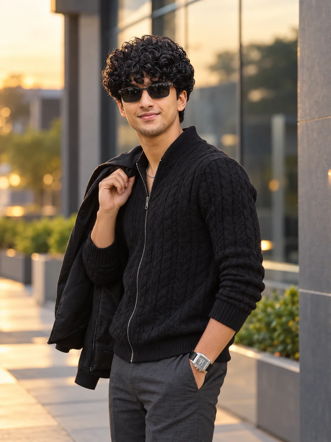 8K Ultra Realistic Fashion Portrait AI Image: Cinematic Black Outfit Photo