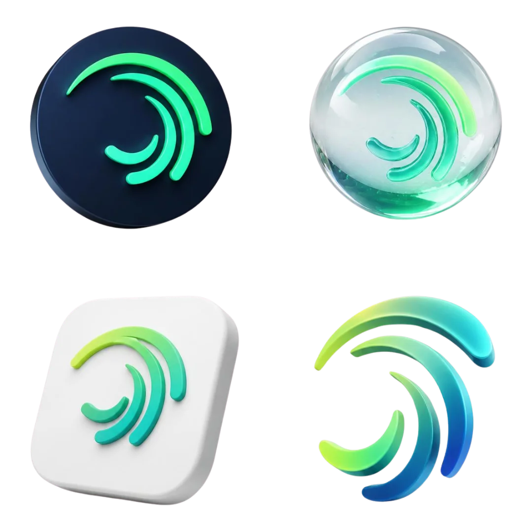 Alight Motion 3D Icon Collection PNG featuring vibrant icons.