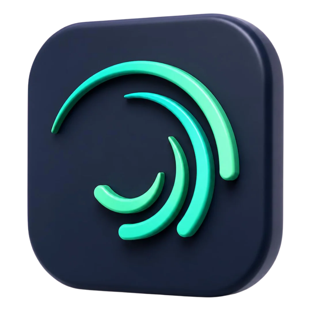 Alight Motion 3D Icon PNG with a transparent background.