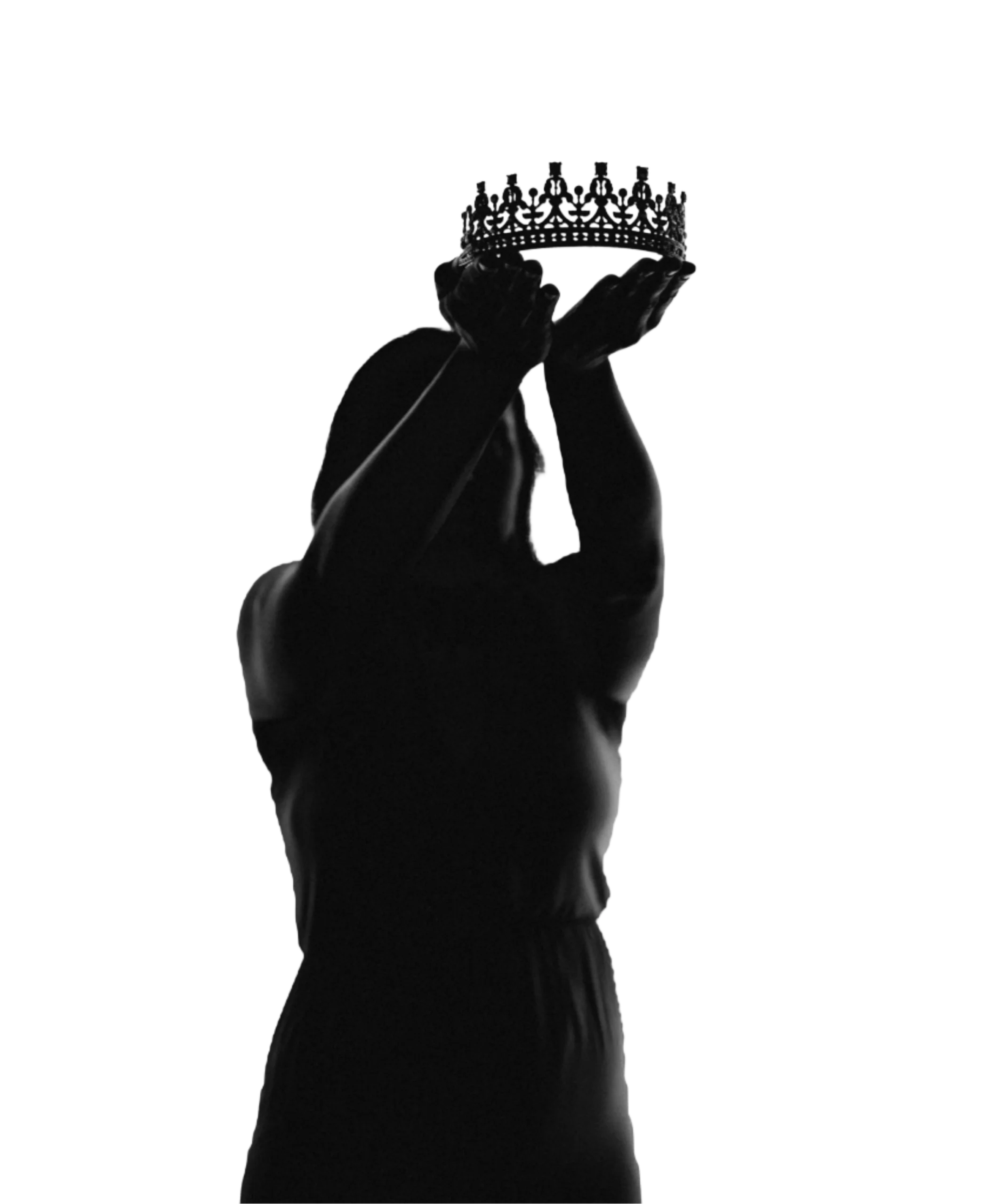 Crown PNG – Black Crown Holding Hands Transparent Image