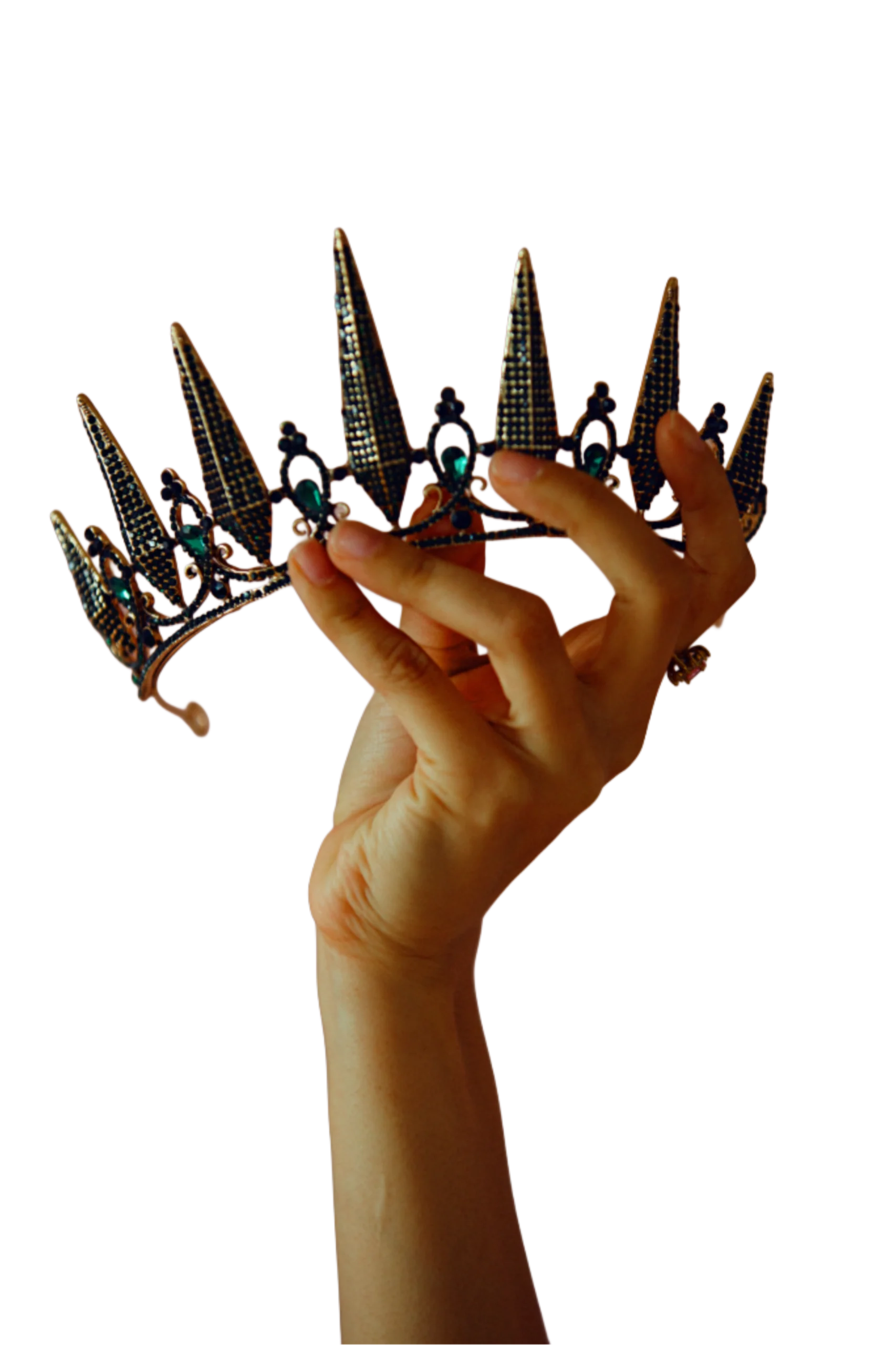 Crown PNG – Hand Holding Jeweled Crown Transparent Image