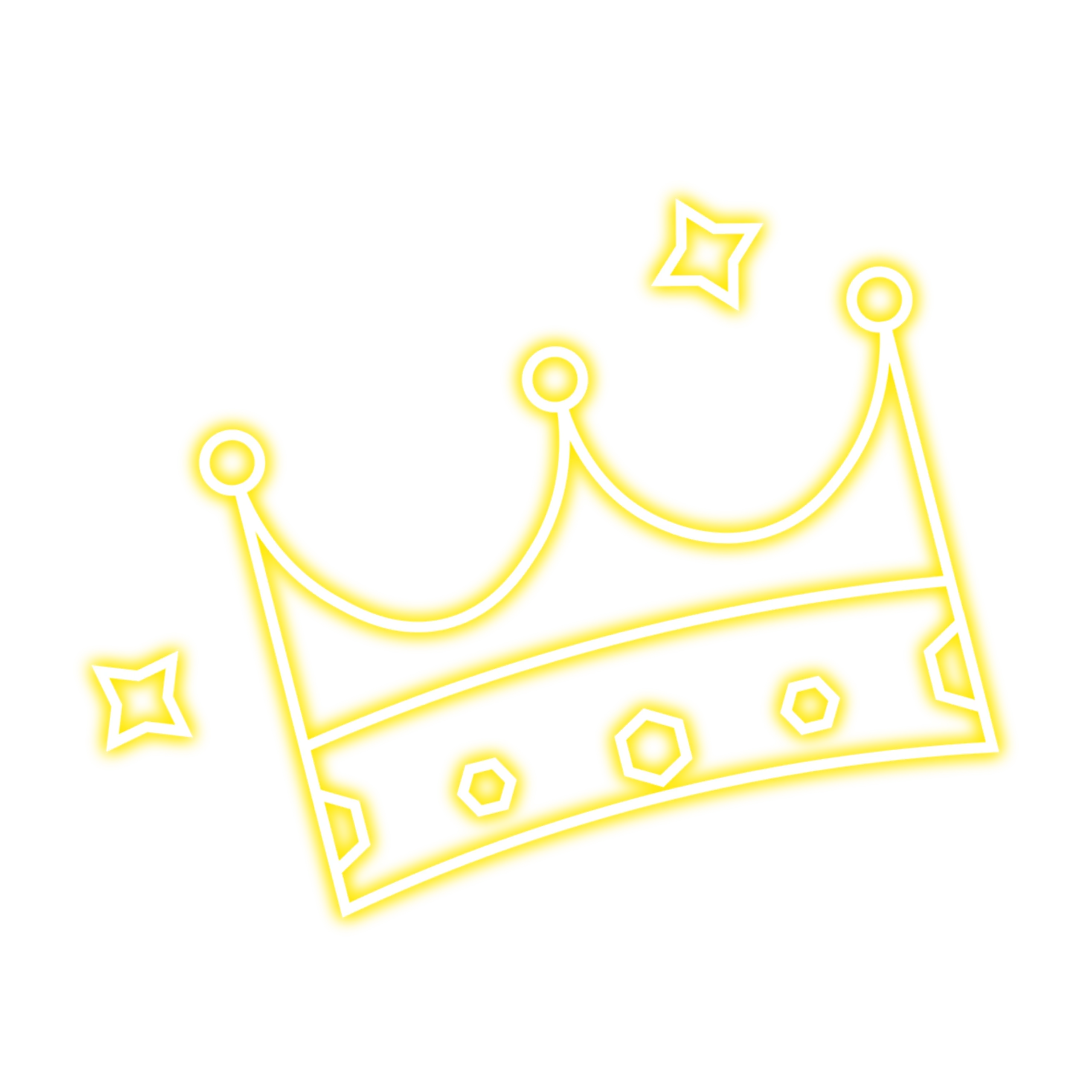 Crown light effect PNG with transparency for creative use.