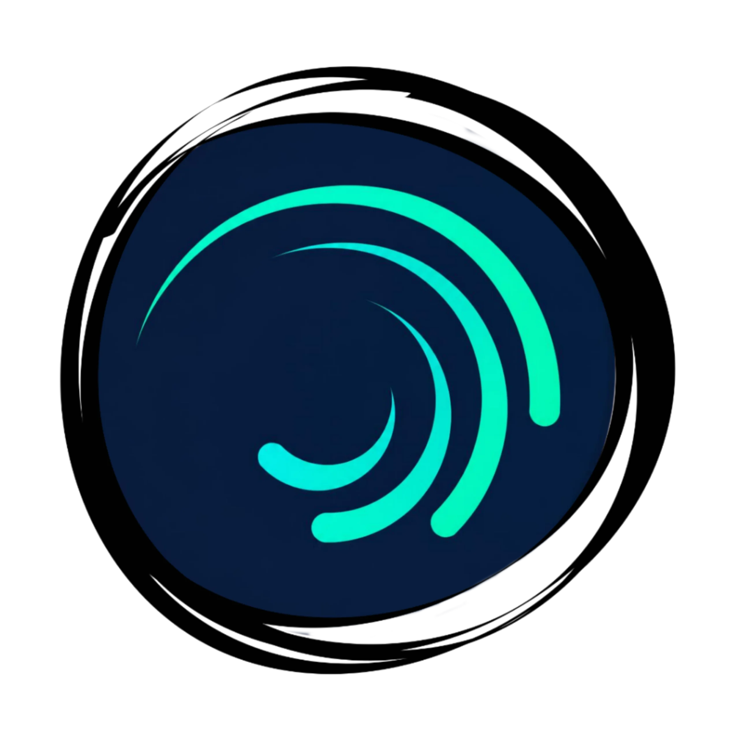 Transparent Alight Motion logo PNG for graphic use.