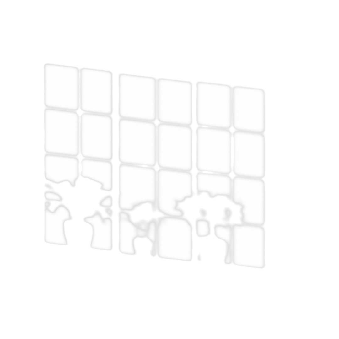 Black brick wall shadow background in transparent PNG format.