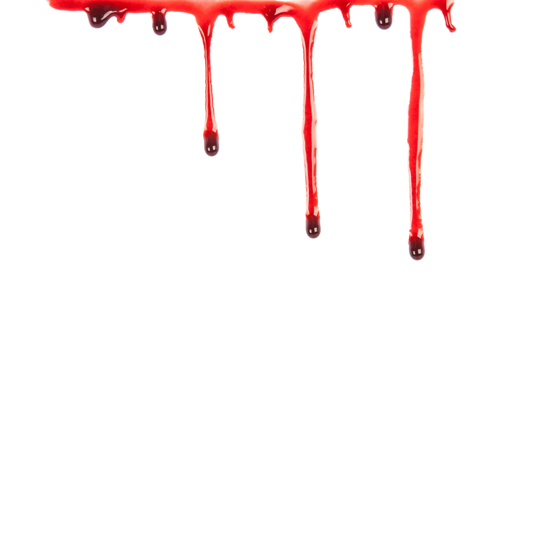 Black blood splatter PNG on a transparent background.