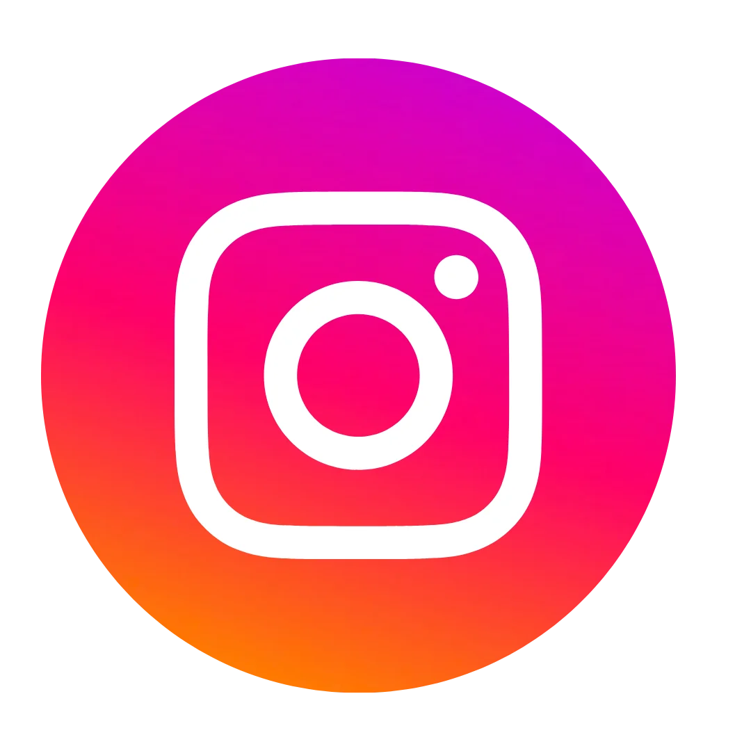 Circle Instagram logo on a transparent background in PNG format.