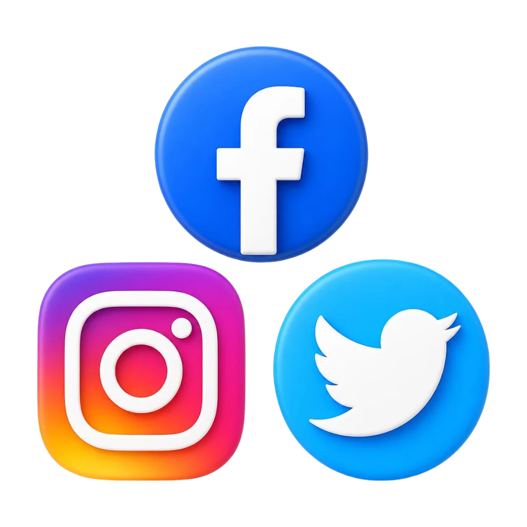 Transparent Facebook Instagram Twitter logo PNG clipart