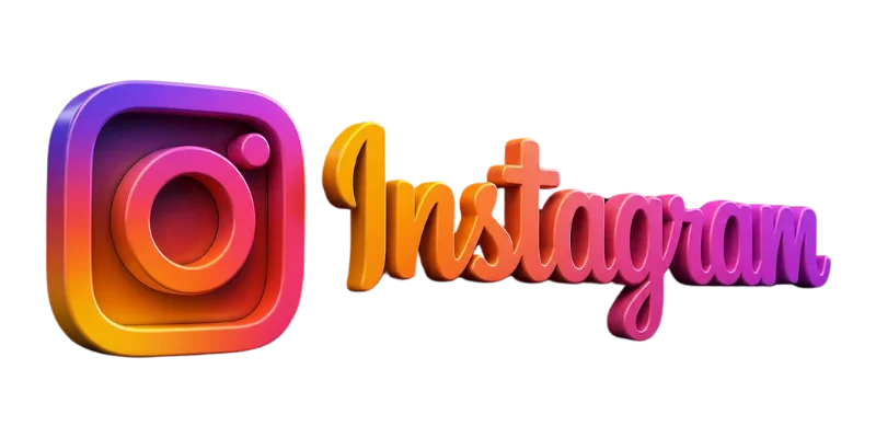 Transparent Instagram 3D logo PNG image for various uses.