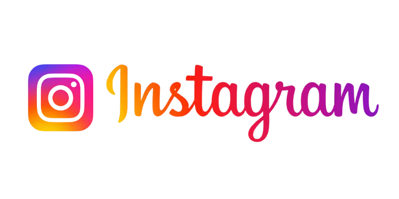 Stylish Instagram text in a transparent background for custom designs.
