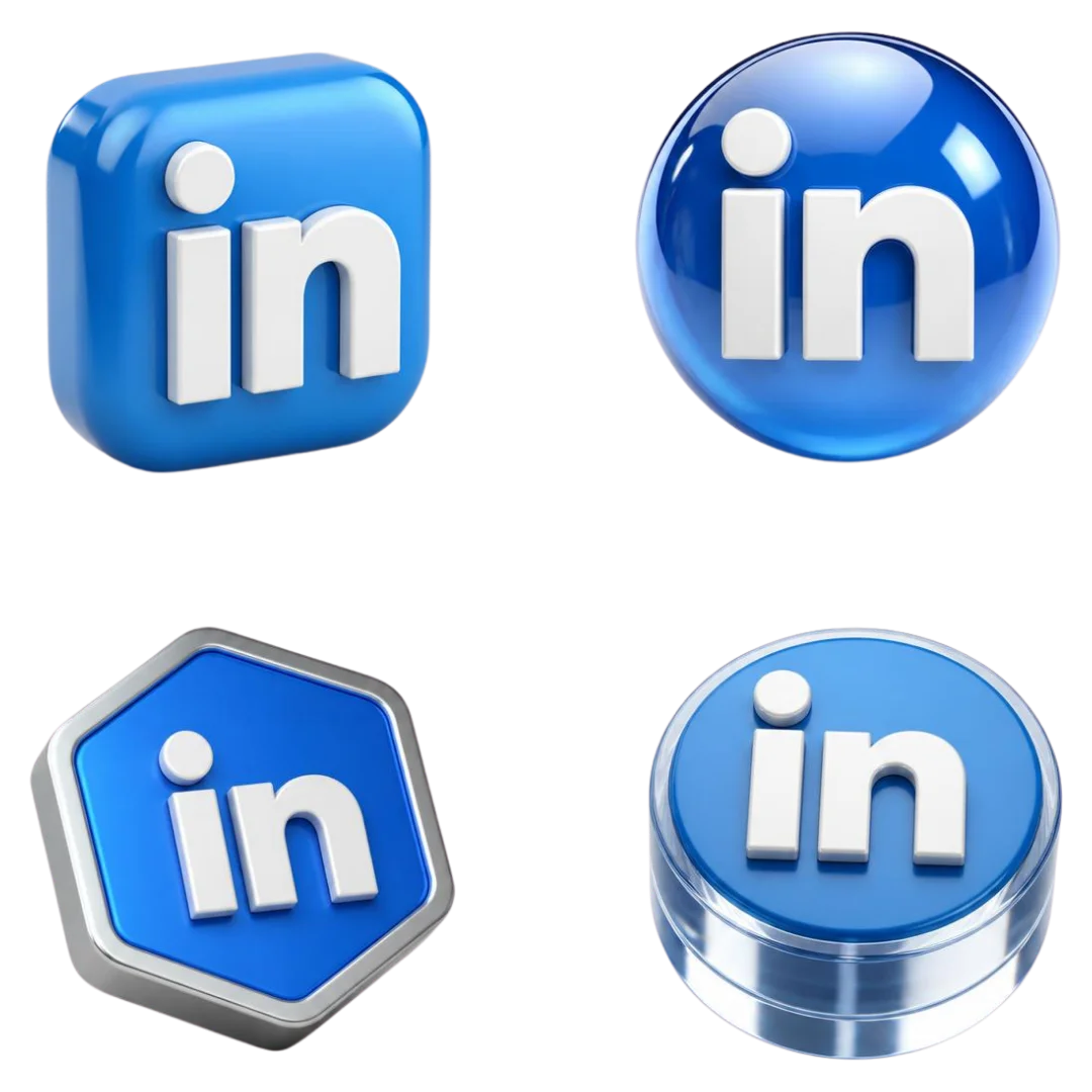 Transparent Linkedin logo PNG for easy use in projects.