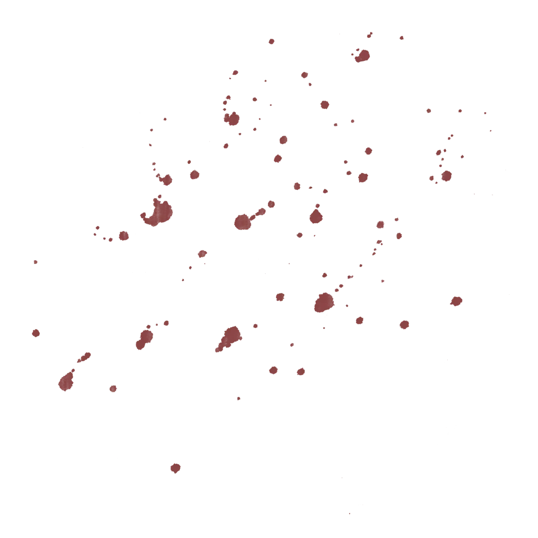 Vivid red splatter clipart in transparent PNG format.
